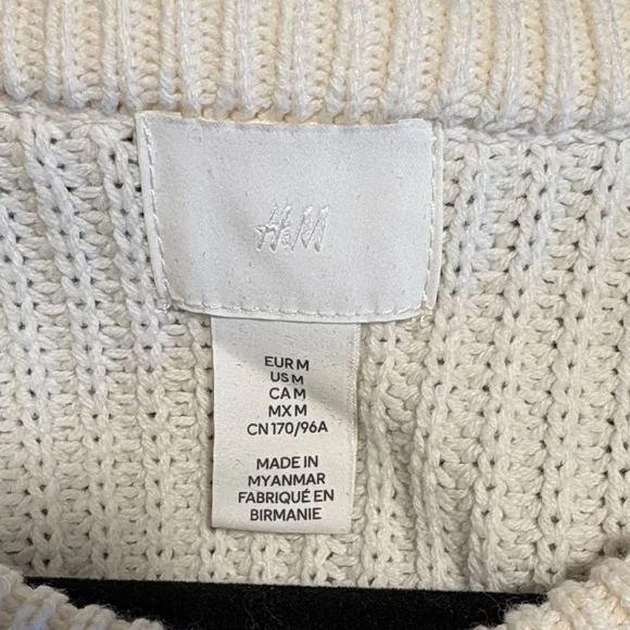 H&M Cream Ribbed Cardigan - Picture 3 of 3